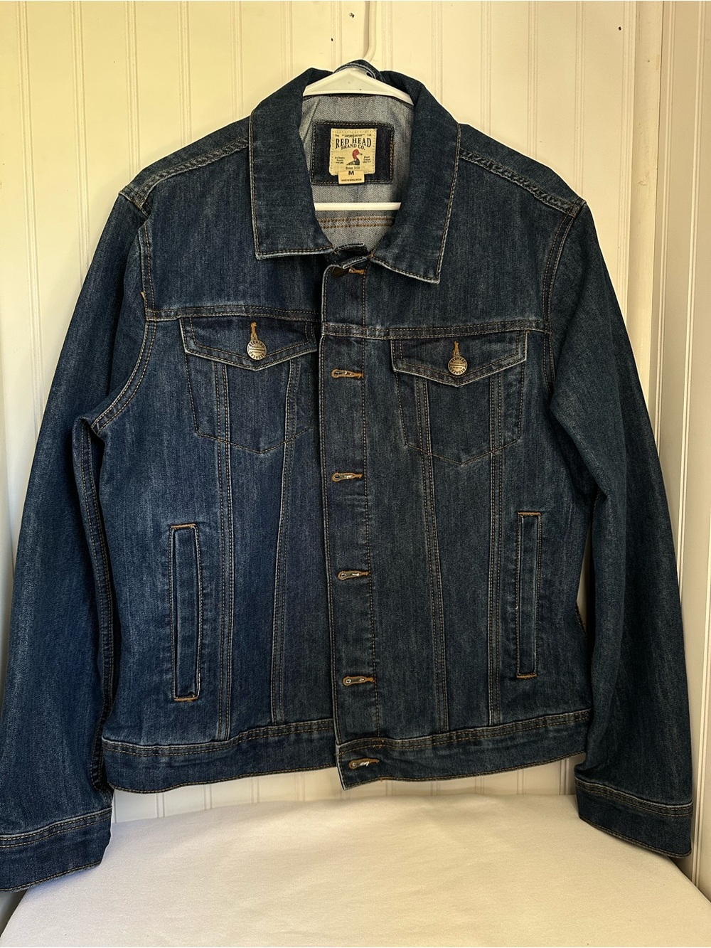 Red Head Denim Jacket in Blue Size Medium Like New